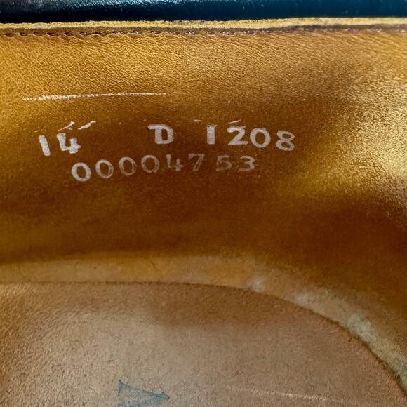 Allen Edmonds Delray Men's Black Split Toe Dress Shoes Oxfords Size 14D - Picture 10 of 10